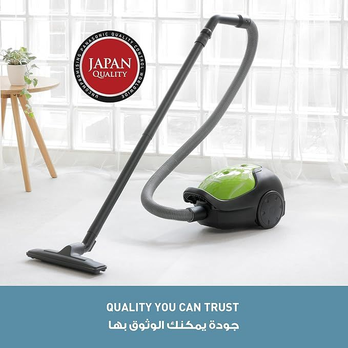 مكنسة كهربائية باناسونيك، 1600 وات، اسود واخضر - MC-CG371G349 