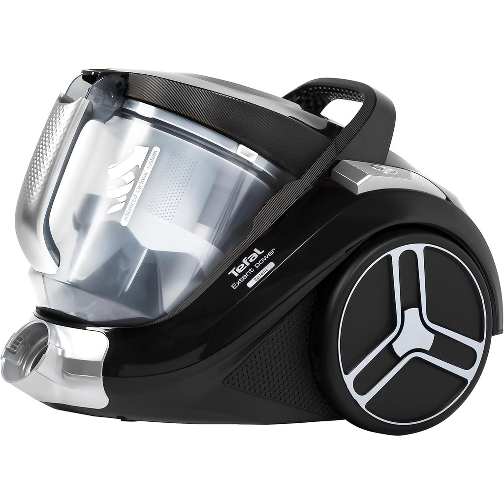 مكنسة كهربائية بدون كيس تيفال اكستيند باور، 850 وات، اسود وابيض - TW4835EG 