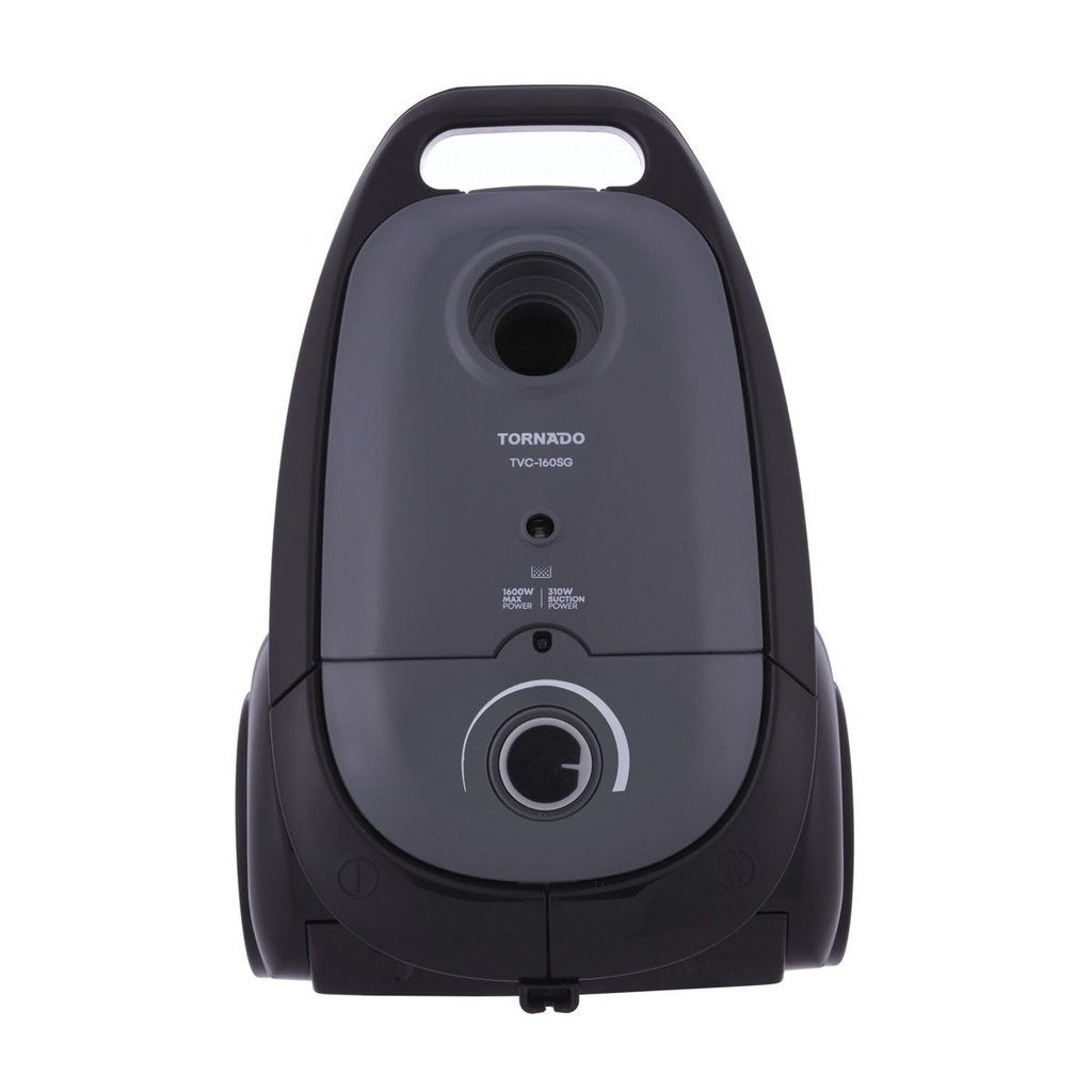 مكنسة كهربائية تورنيدو، 1600 وات، رمادي واسود - TVC-160SG 