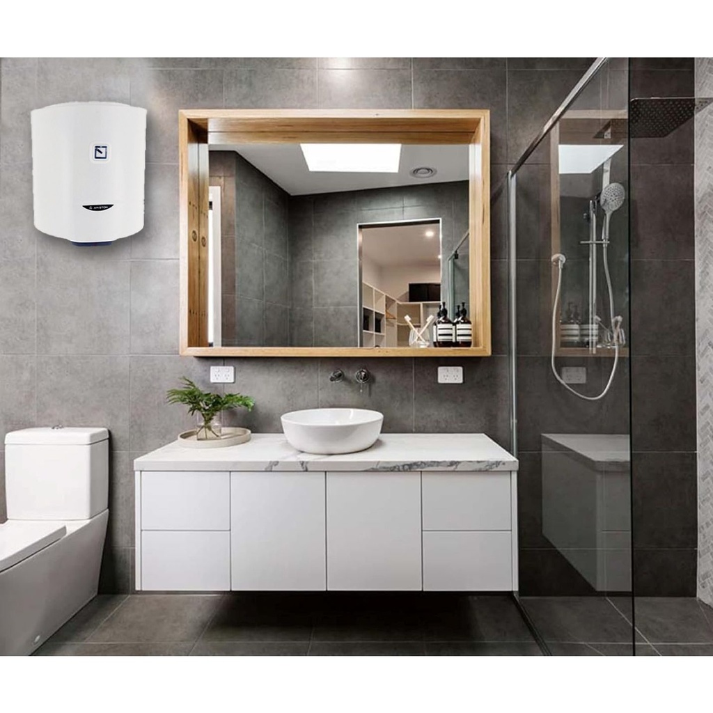 سخان مياه كهربائي اريستون، 50 لتر، ابيض - BLU1R50VEG 