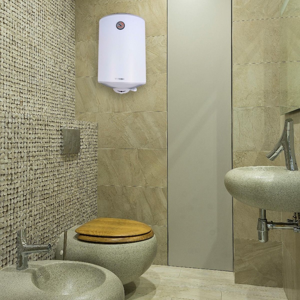 سخان كهرباء فريش، 80 لتر، ابيض – ريلاكس 