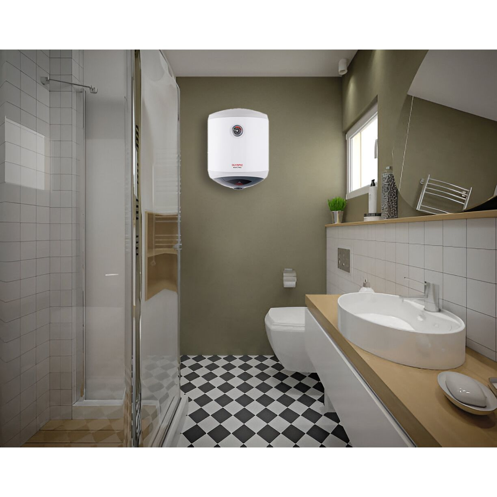 سخان كهرباء ميكانيكي اوليمبيك هيرو ، 50 لتر - ابيض 