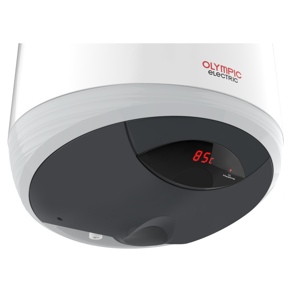 سخان مياه كهرباء اوليمبيك اليكتريك هيرو بلس ديجيتال، 50 لتر - ابيض ورمادي 