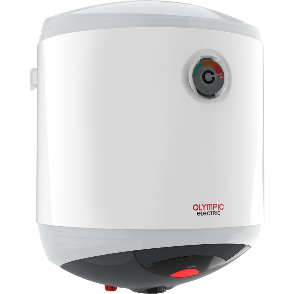 سخان مياه كهرباء اوليمبيك اليكتريك هيرو، 30 لتر - ابيض ورمادي 