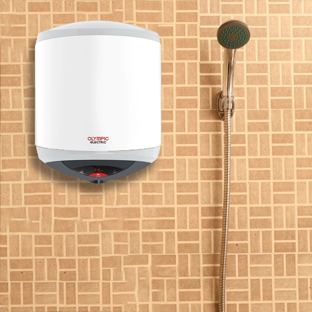 سخان مياه اوليمبيك اليكتريك هيرو تربو، 100 لتر، ابيض - 5439 