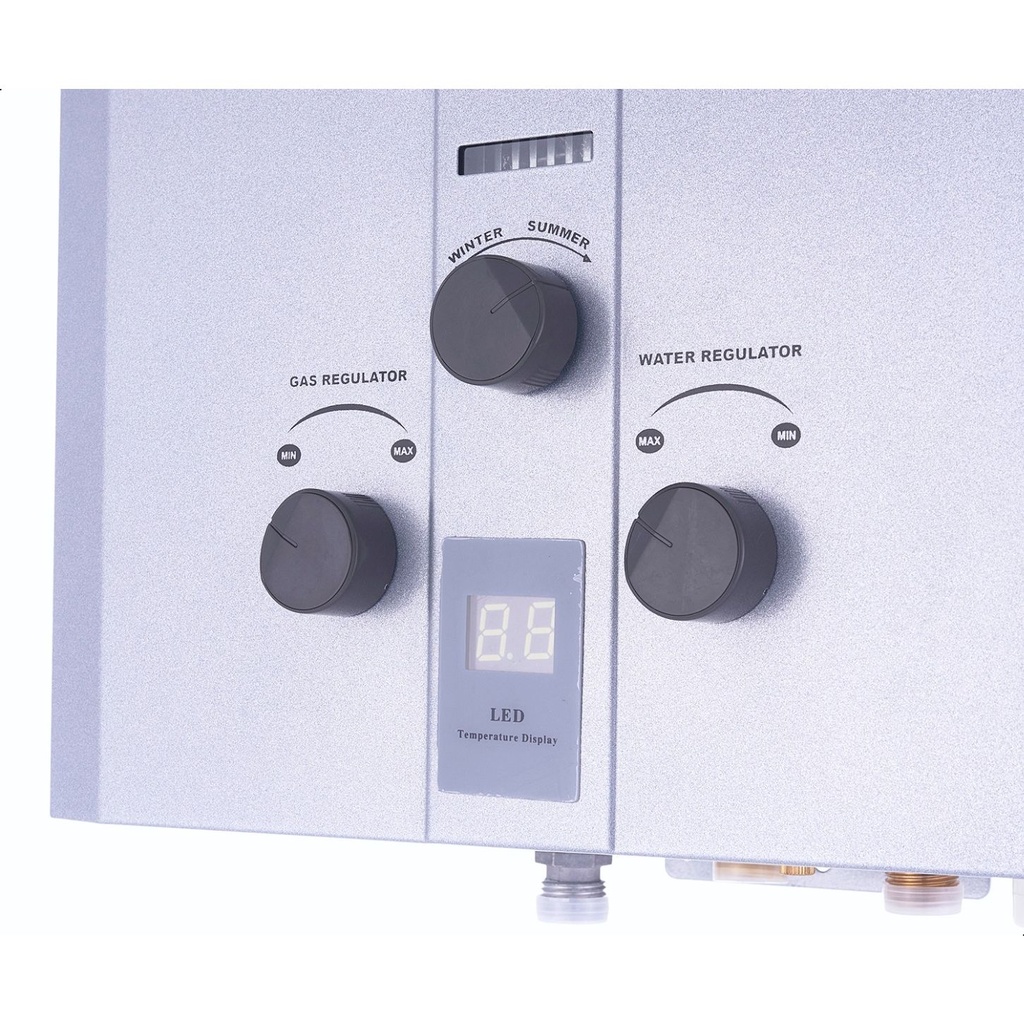 سخان غاز ديجيتال يونيون اير اي هيت، 6 لتر، اسود -UGH060D 