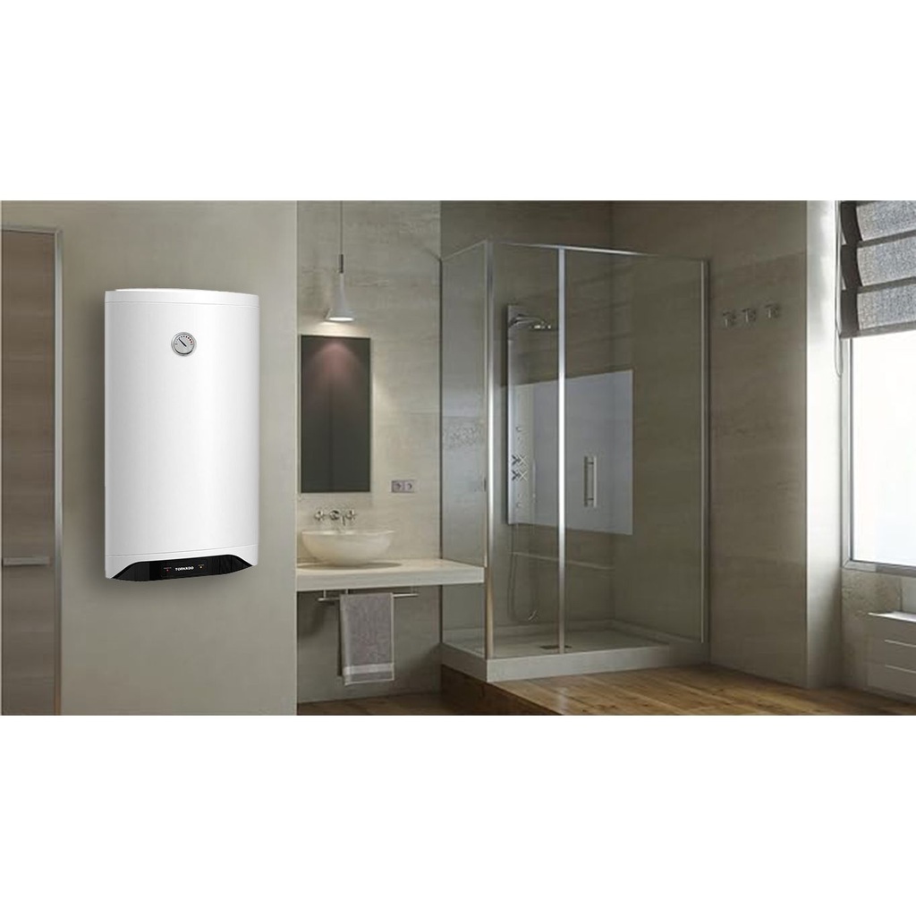 سخان مياه كهربائي تورنيدو، 80 لتر، ابيض- TEEE-80MW 