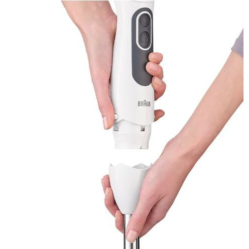 هاند بلندر براون مالتي كويك 3 فاريو، 1.25 لتر، 750 وات، ابيض ورمادي - MQ3145 WH 