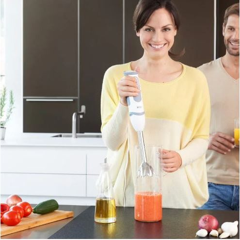 هاند بلندر براون ميني بيمر 5220، سعة 600 مل، بقوة 1000 وات، ابيض ورمادي - MQ5220WH 