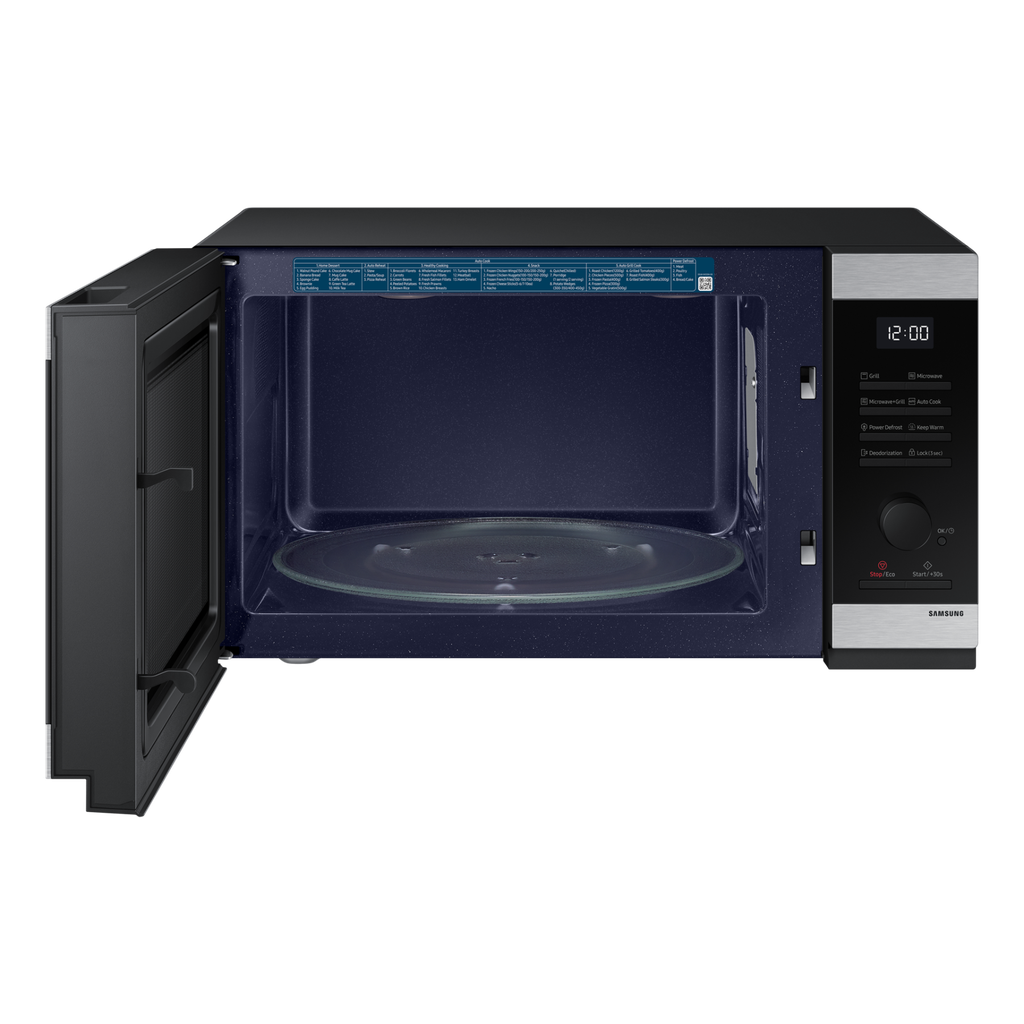 ميكروويف سامسونج بشواية، 40 لتر، اسود وفضي - MG40DG5524ATSG 