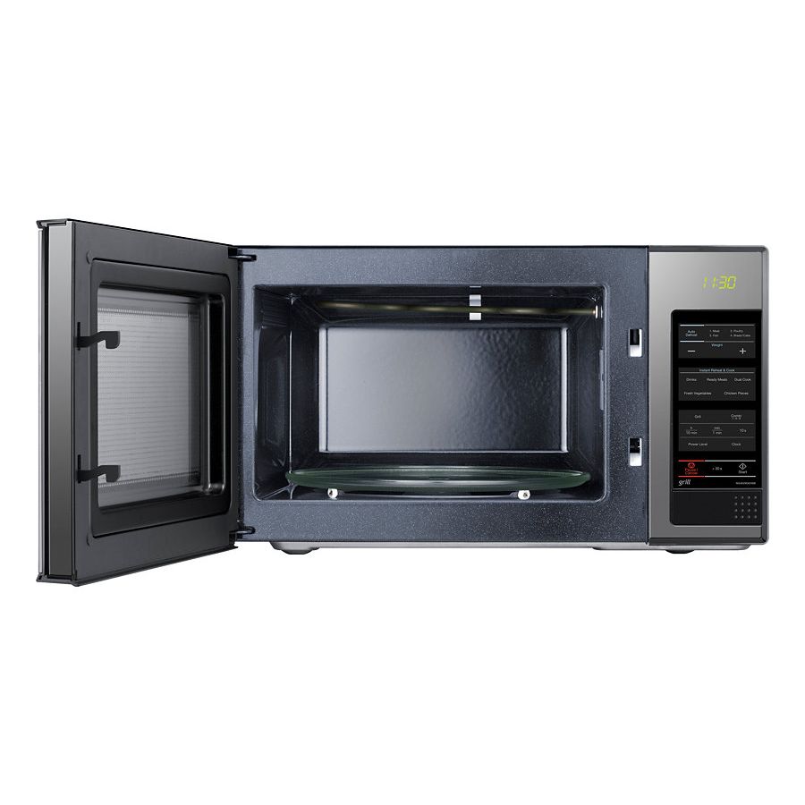 ميكرويف سامسونج بشواية، 40 لتر، 1000 وات، فضي واسود - MG402MADXBB 