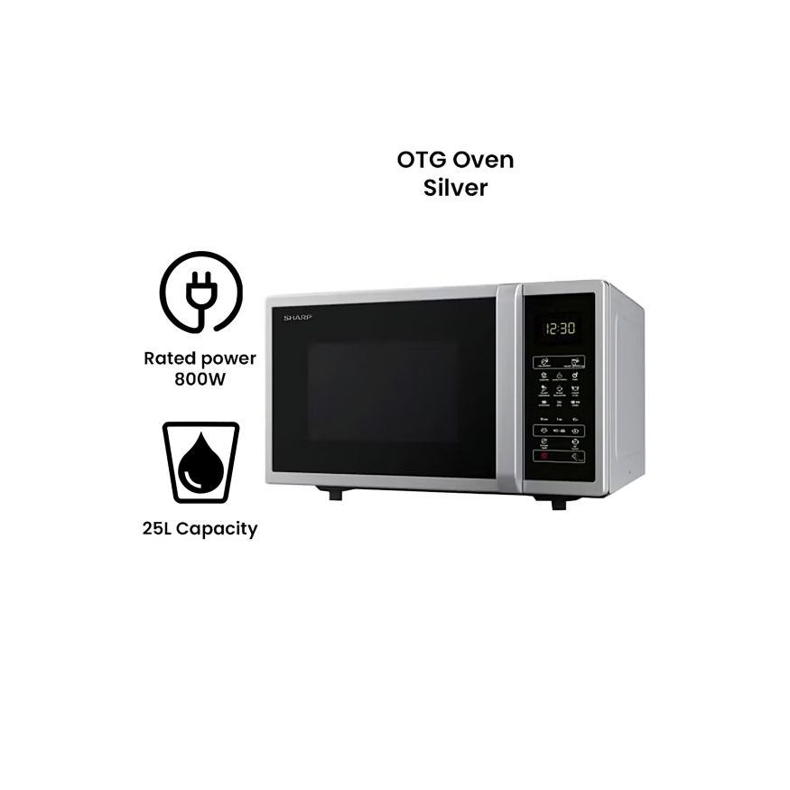 ميكرويف شارب، 25 لتر، فضي - R-25CTS 