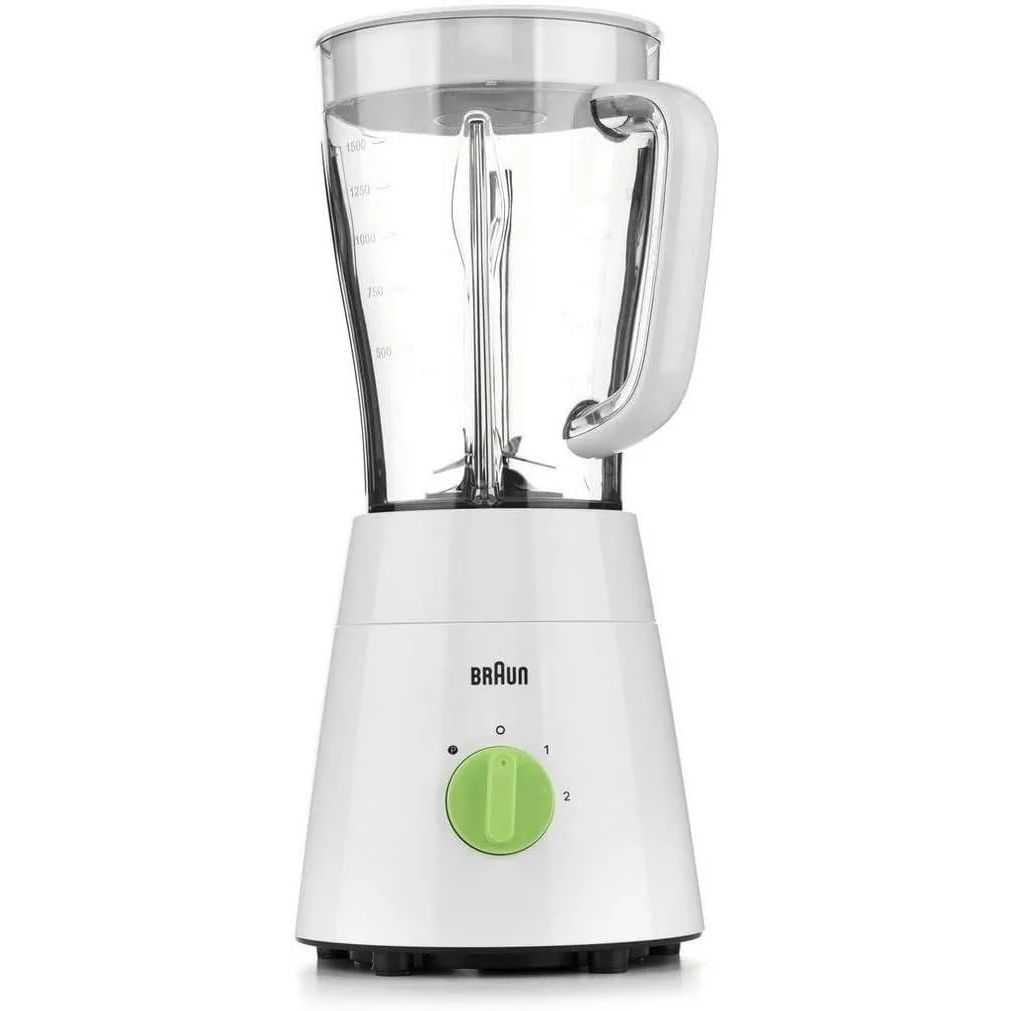 خلاط براون بملحقات، 1.5 لتر، 500 وات، ابيض - JB0115WH 