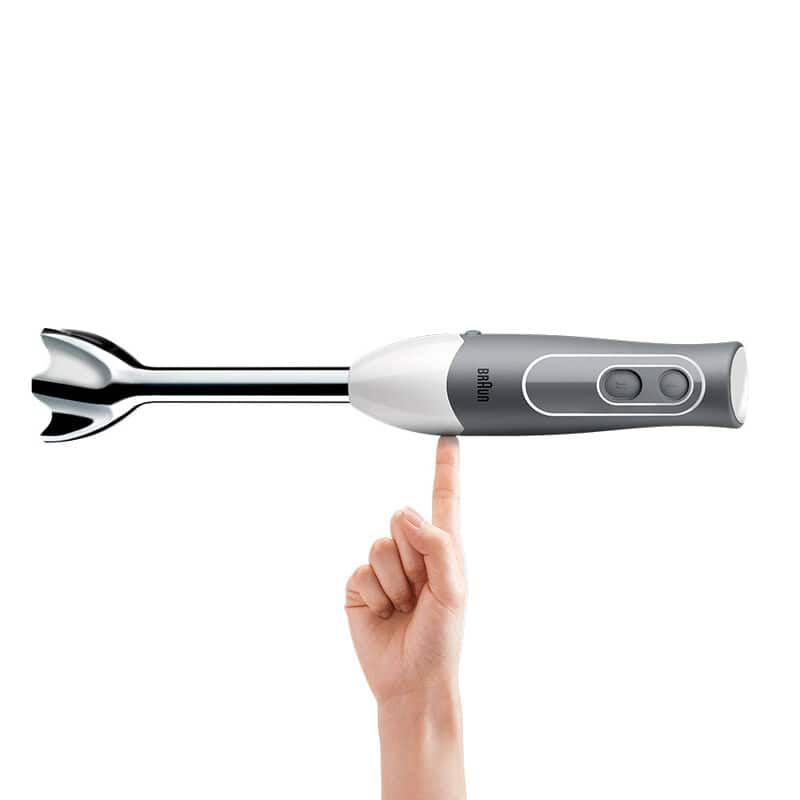 هاند بلندر براون مالتي كويك 5، بقوة 600 وات، ابيض ورمادي - MQ 500 