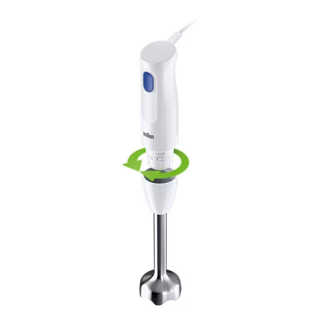 هاند بلندر براون مالتي كويك 1 مع كبة، 350 مل، 450 وات، ابيض - MQ10.201MWH 