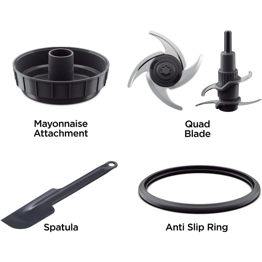 كبة كينود بوعاء اضافي وملحقات، 500 وات، فضي وابيض - CHP61.200WH 