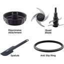 كبة كينود بوعاء اضافي وملحقات، 500 وات، فضي وابيض - CHP61.200WH 