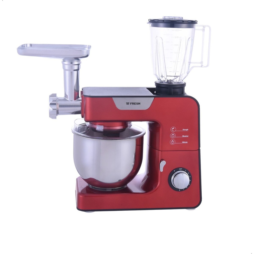 عجان فريش مع مفرمة، 1200 واط، سعة 4.5 لتر - احمر 