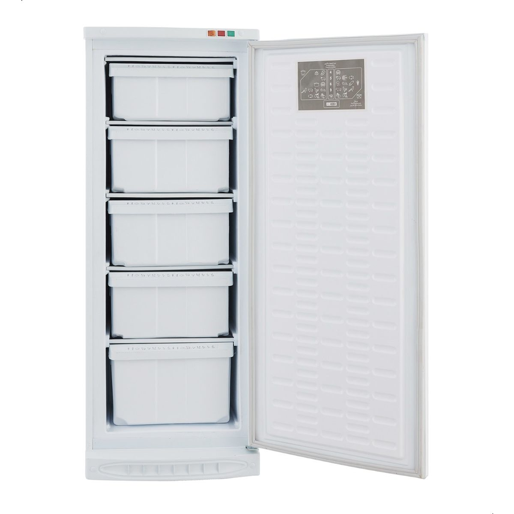 فريزر رأسي الاسكا، 5 ادراج، ابيض - Up270 