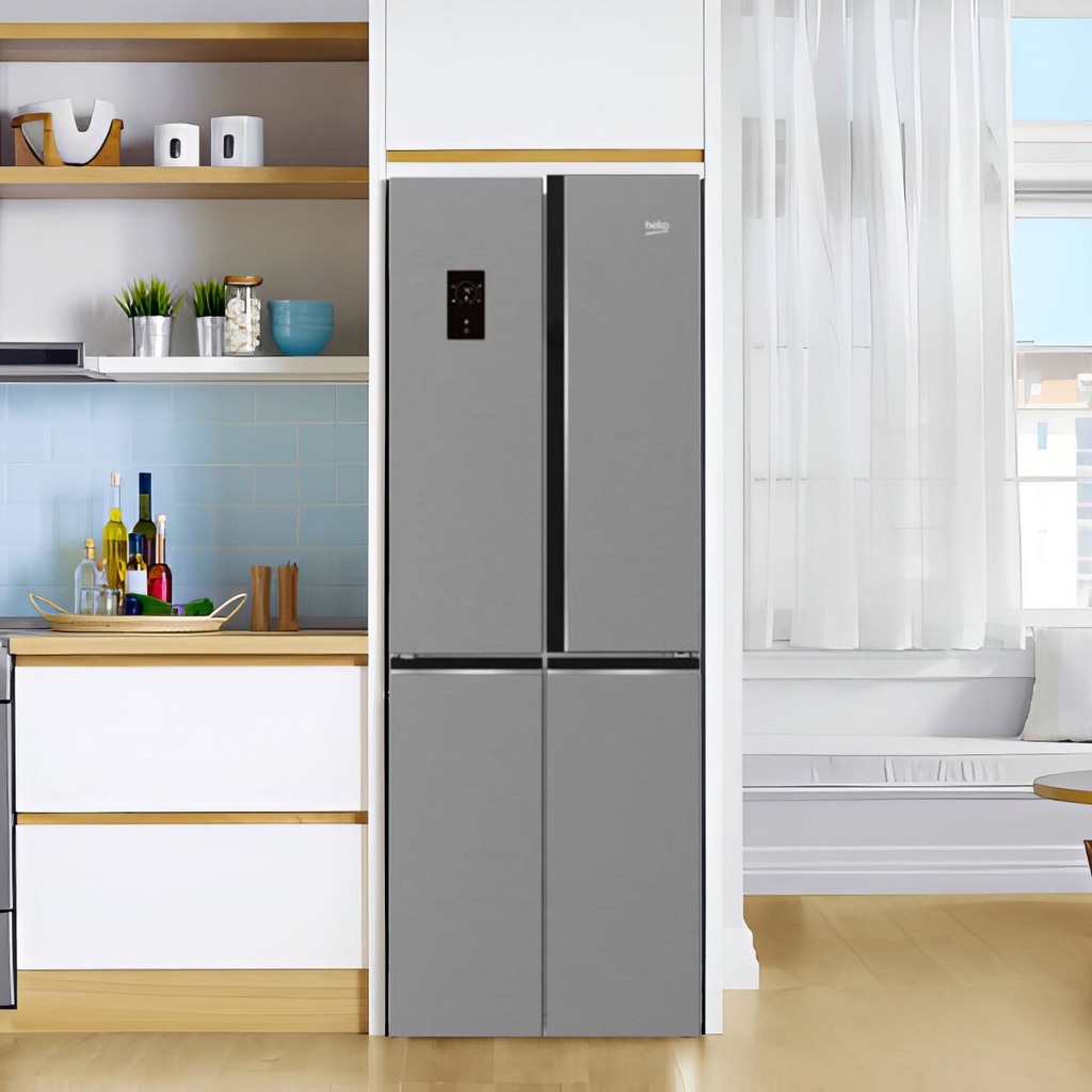 ثلاجو نوفروست بيكو ببابين متجاورين، سعة 480 لتر، ستانلس ستيل - GNE480E20ZXPH 