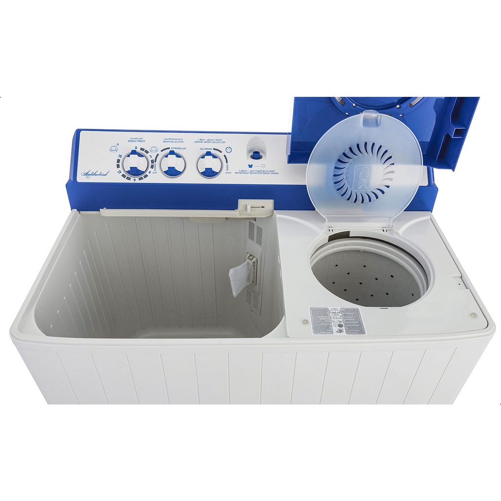 غسالة ملابس نصف اتوماتيك فريش، تحميل علوي، مزودة بمجفف، 14 كيلو، ابيض- FWT14000ND 