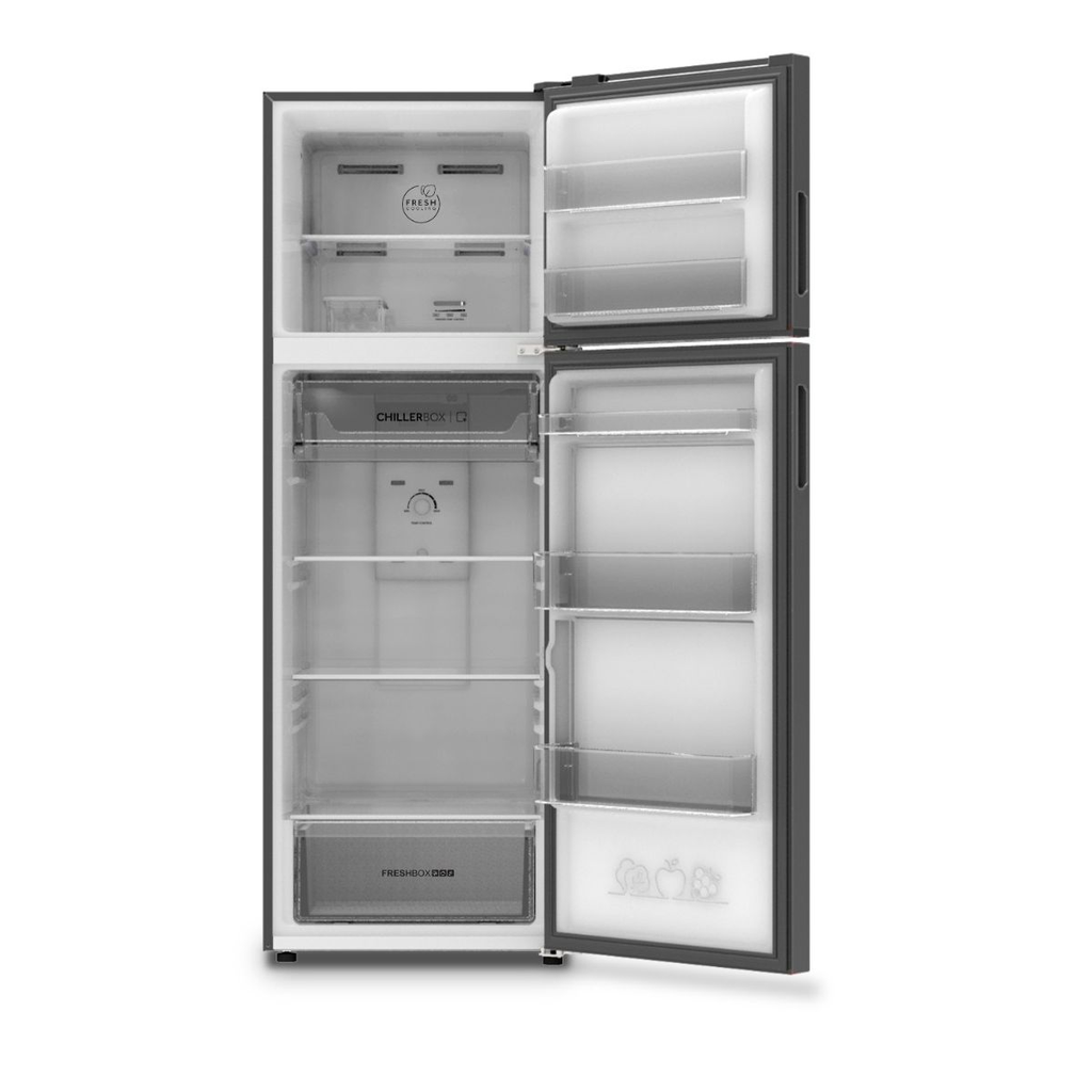 ثلاجة هاير نوفروست، 357 لتر، انفرتر، أسود - HRF-380TMBM 