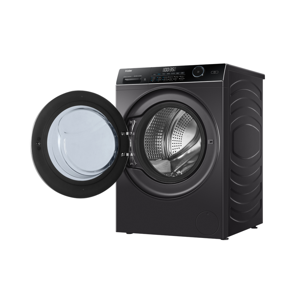 غسالة ملابس هاير، 9 كجم، تحميل امامي، بموتور انفرتر، فضي غامق - HW90-B14959S8TU1 