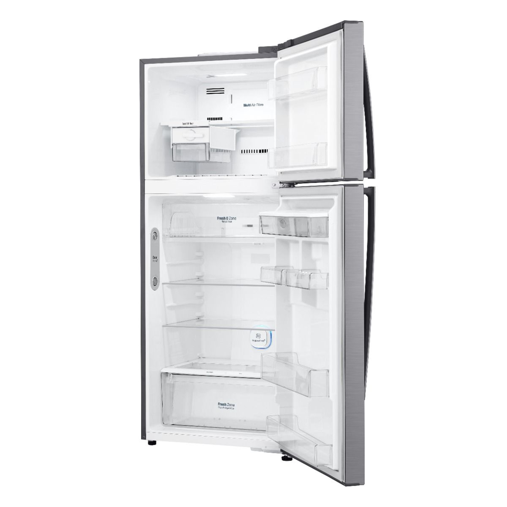 ثلاجة نوفروست ال جي بموتور انفرتر، 509 لتر، فضي - GN-F722HLHU 