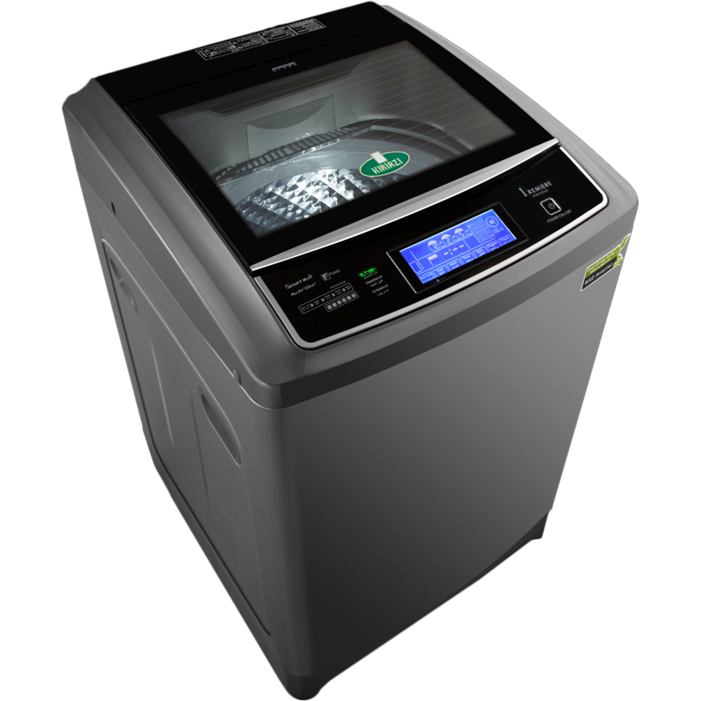 غسالة ملابس اوتوماتيك كريازي بريمير، تحميل علوي، 12 كيلو، موتور انفرتر، فضي ميتاليك - KTW 1212 CS 