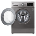 غسالة ملابس ال جي تحميل امامي، انفرتر، 8 كجم، فضي - FH2J3TNG5 