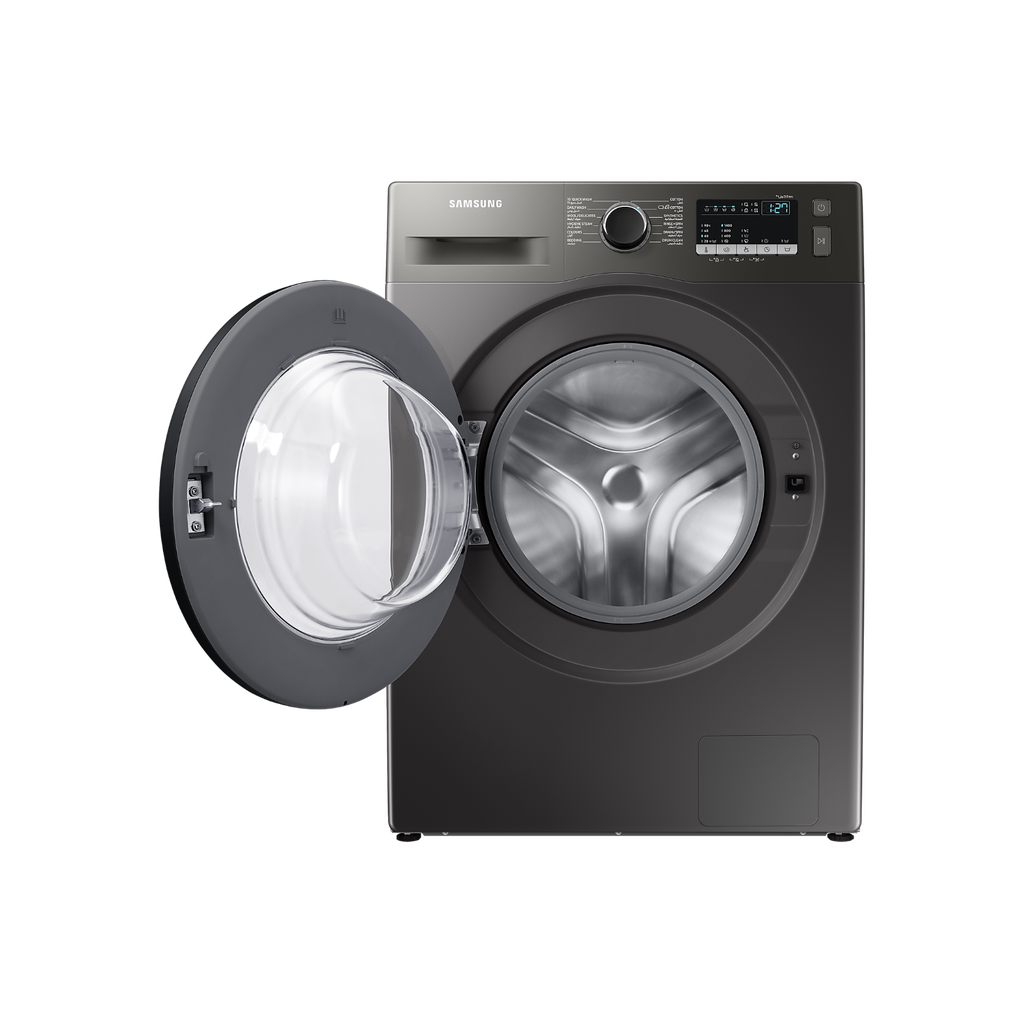 غسالة ملابس اتوماتيك سامسونج، تحميل أمامي، 9 كجم، فضي - WW90T4040CX1AS 