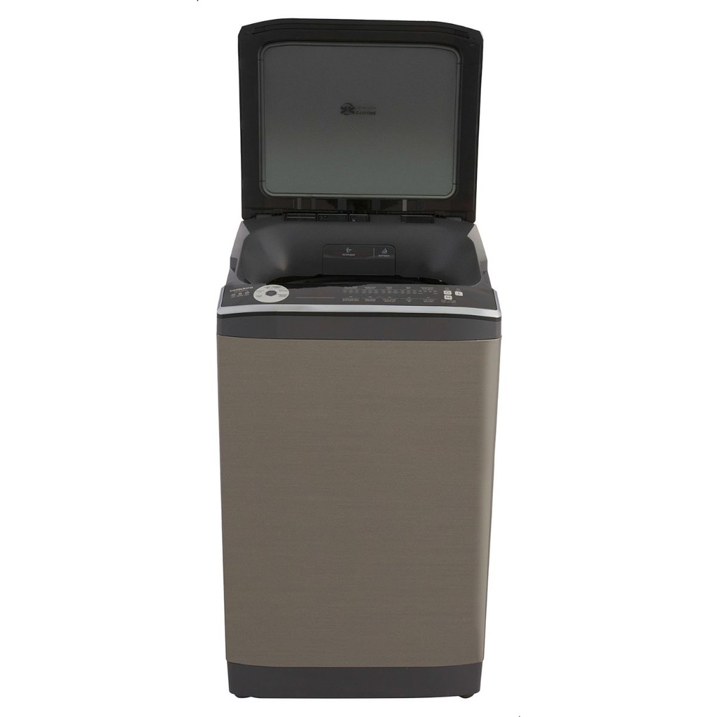 غسالة ملابس اتوماتيك تورنيدو تحميل علوي، 9 كجم، فضي - TWE-TLN09RSL 