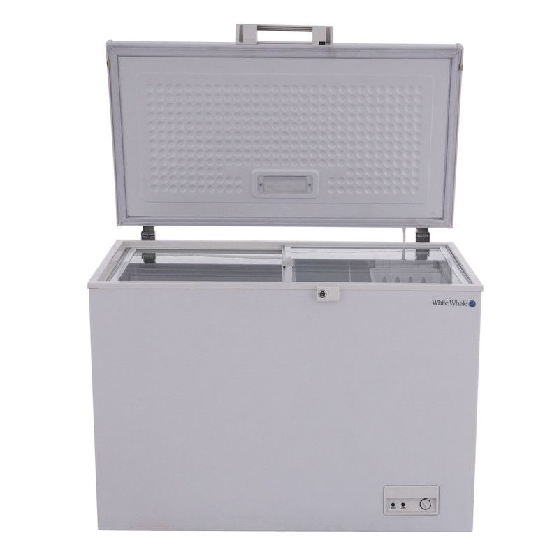 فريزر ديفروست افقي وايت ويل، 295 لتر، ابيض - WCF3350C مع مشترك كهرباء اي لوك، 3 منافذ، 2860 وات - ابيض 