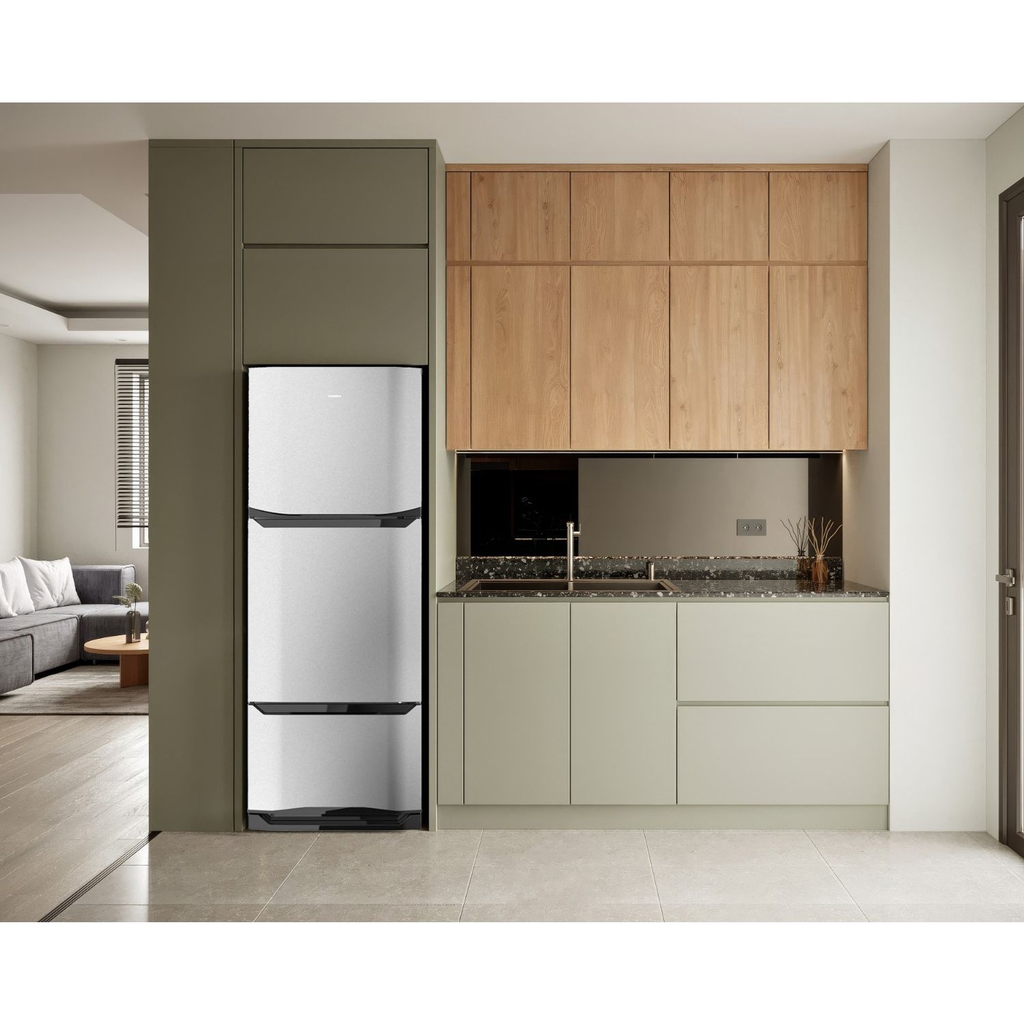 ثلاجة نوفروست تورنيدو، 351 لتر، فضي - Rf45ftsl 