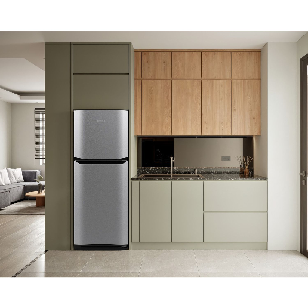 ثلاجة نوفروست تورنيدو بفريزر علوي، 355 لتر، 11.2 قدم، فضي - RF-40FT-SL 