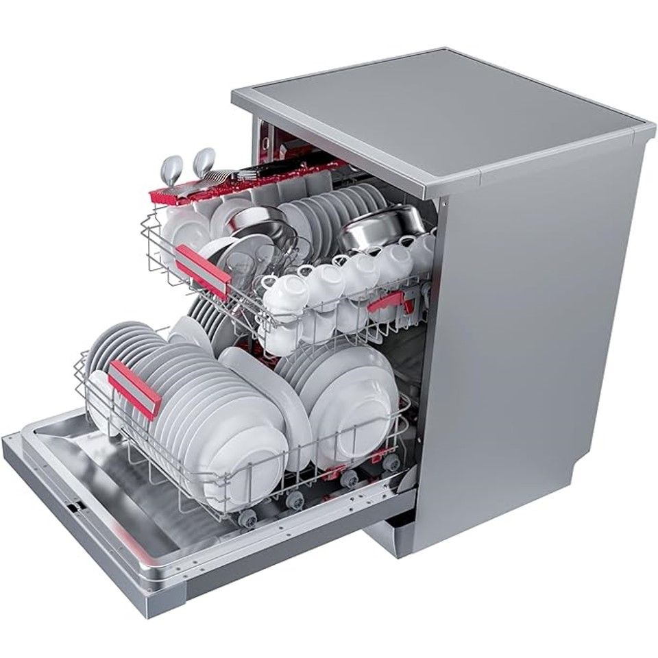 غسالة اطباق توشيبا، 598 ملم، 13 فرد، فضي - DW-13F8AF(SS) 