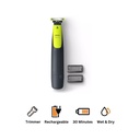 ماكينة تشذيب الشعر الكل في واحد براون مع ماكينة حلاقة جيليت للرجال، اسود/ أزرق - MGK3242 