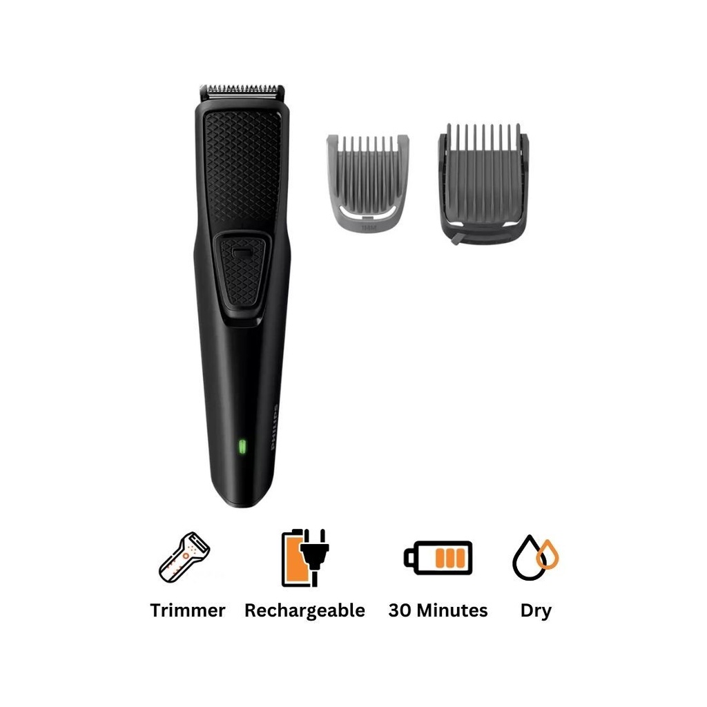 ماكينة تشذيب اللحية فيليبس، اسود - BT1233-14 