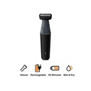 ماكينة حلاقة الجسم فيليبس، للشعر المبلل والجاف، فضي × اسود - BG5020-15 