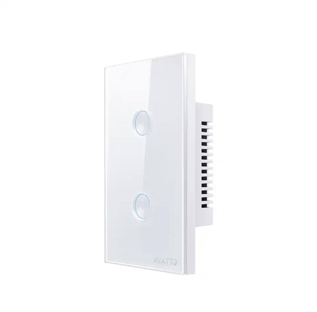 SWITCH 2 GANG-CONCAVE (Black & White) (Zigbee)