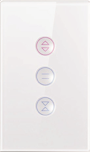 SHUTTER SWITCH SINGLE CONCAVE (Black & White) (Zigbee)