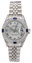 Rolex Lady-Datejust with a custom diamond and sapphire bezel-17