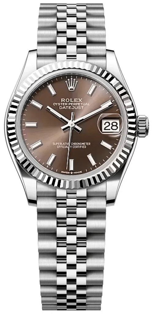Rolex Datejust watch featuring a distinctive chocolate -44