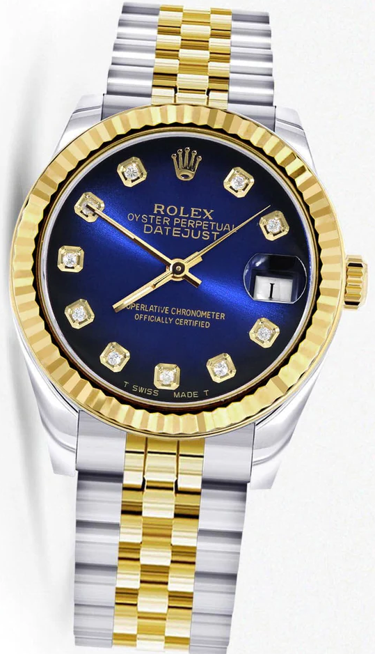  Rolex Datejust featuring a blue-52