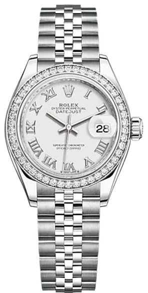  Rolex Lady-Datejust with a custom diamond bezel-53
