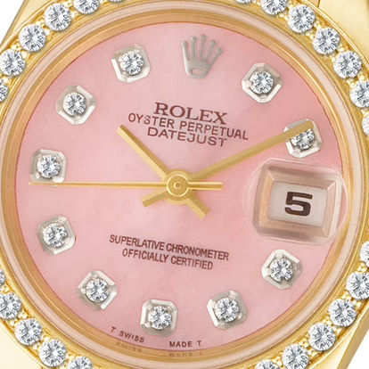 Rolex Lady-Datejust watch featuring a pink -65
