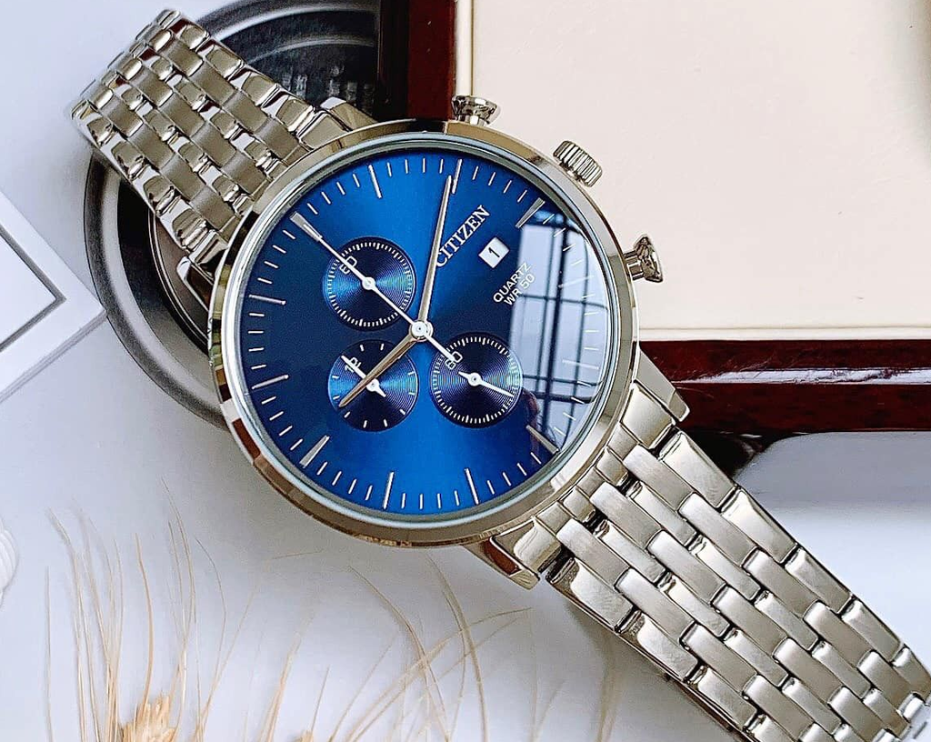 AN3610-55L ساعة سيتزن معدن مينا أزرق