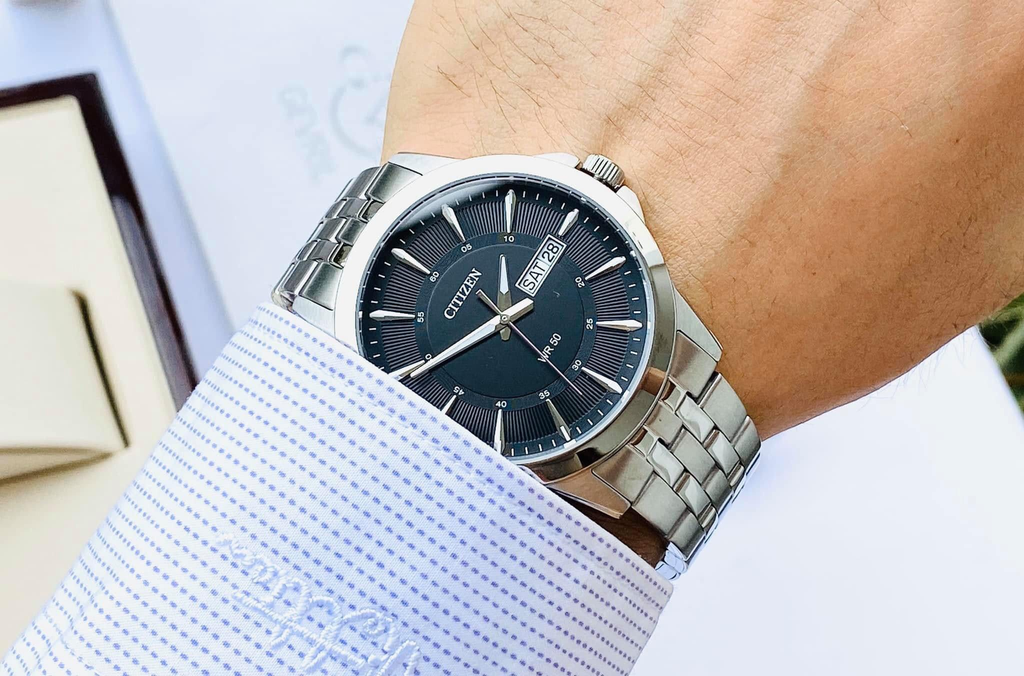 BF2011-51E ساعة سيتزن معدن مينا اسود رجالي