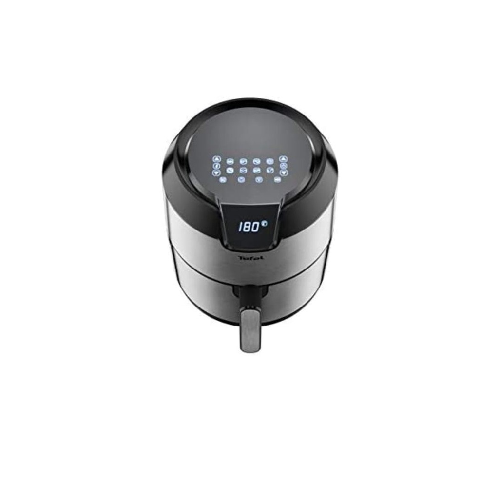 قلاية بدون زيت تيفال ديجيتال، 4.2 لتر، 1500 وات، اسود وفضي - EY401D27 