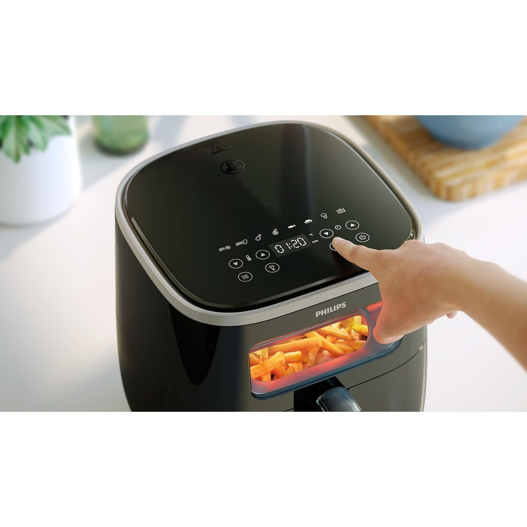 اير فراير ديجيتال فيليبس 3000 سيريس XL ، سعة 5.6 لتر، 1700 وات، اسود - HD925780 